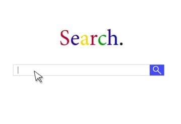 Internet search input textbox with a mouse pointer