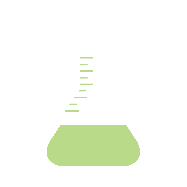 Graphic of a erlenmeyer flask with green liquid