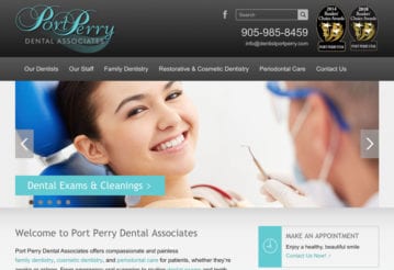 Port Perry Dental website screenshot