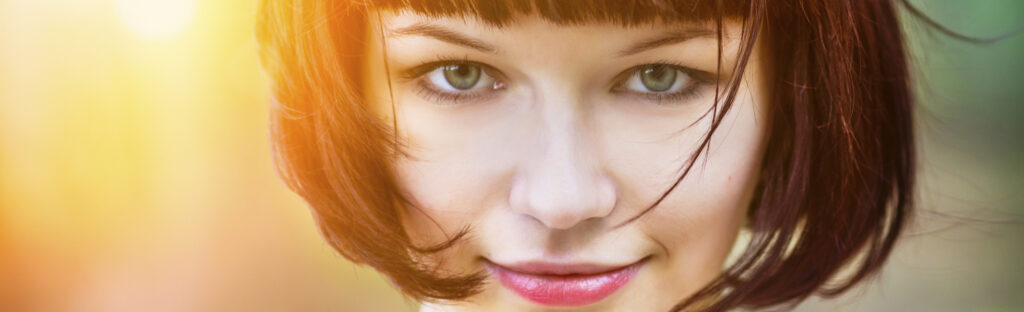 Cropped close up of a woman's face